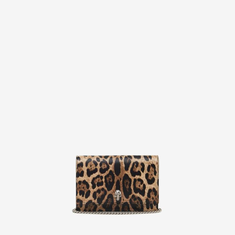 Alexander McQueen Women's Brown Small Skull Bag (Polyurethane & Viscose)